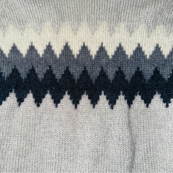 Jean Paul Germain 100% Shetland Wool Sweater (LG) | 100% Laine | Pullover | Gray - Picture 2 of 5